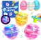 Light Up Easter Eggs Toy Gifts for Kids, 6 Easter Egg Spinning Tops with Flash & Music, Easter Basket Stuffers, Easter Eggs Hunt Prize, Kids Goodie Bag Fillers, Party Favor Novelty Bulk Toys